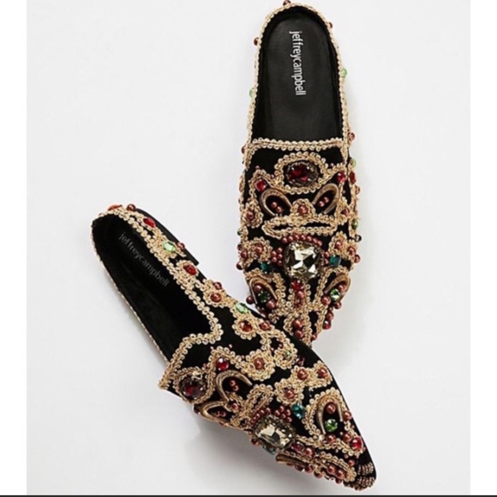 Jeffrey Campbell Sarika Bejweled Mules
